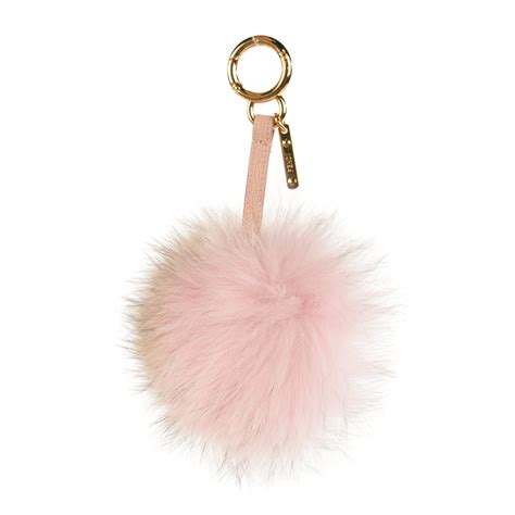 fendi fusto fox-fur bag charm|Pom.